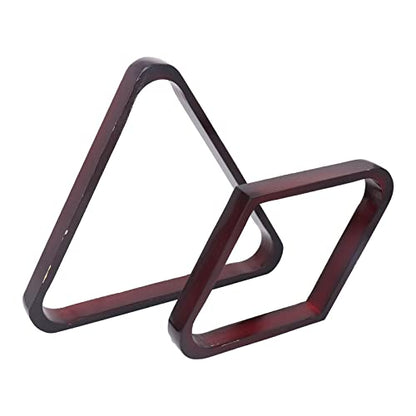 Pool Table Billiard Ball Racks, Wooden Triangle Diamond Rack Set, Billiards Accessories, Large Ball Holder 8 or 9 Ball for 5.72cm 2.3in Billiard Ball 2 Pack Black