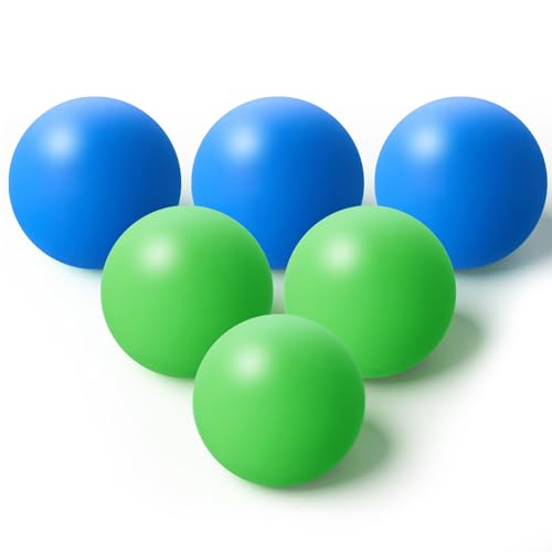 Jenaai 6 Pack Arcade Ball Roll and Score Replacement Balls 2.48 Inch for Family Recreation Rooms, Ladder Toss, Outdoor Yard Replacement Balls for Arcade Ball Toss, Home Recreation Game - color: Green and Blue