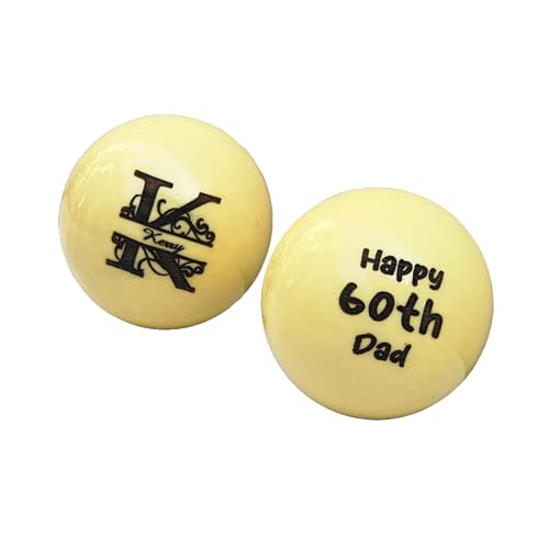 Personalized Pool Ball with Custom Engraving, Monogrammed Cue Ball 57mm, Gifts for Billiards Enthusiast, Sports Gift, Festive Spirit, Custom Text, Unique Birthday Present
