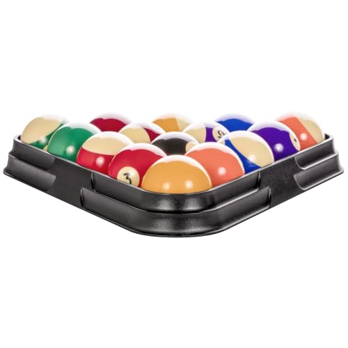Mizerak Pool Ball Triangle Rack – Regulation Size – Durable Black Plastic – Perfect for 8-Ball or 9-Ball Pool Tables