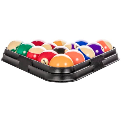 Mizerak Pool Ball Triangle Rack – Regulation Size – Durable Black Plastic – Perfect for 8-Ball or 9-Ball Pool Tables