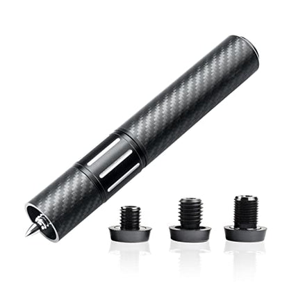 KONLLEN Pool Cue Extension with 3 Bumpers Carbon Fiber Billiards Cue Extension Billiard Accessories for Pool Sticks - color: Adjustable Frosted Extension