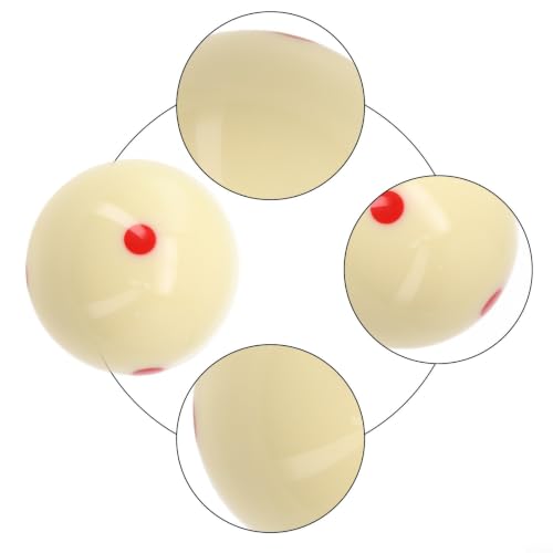 Pool Billiard Training Cue Ball Blue 6 Dot Spot Resin 2 1/4 Inch 6 Oz for Practice on Standard Tables(Red) - color: Red