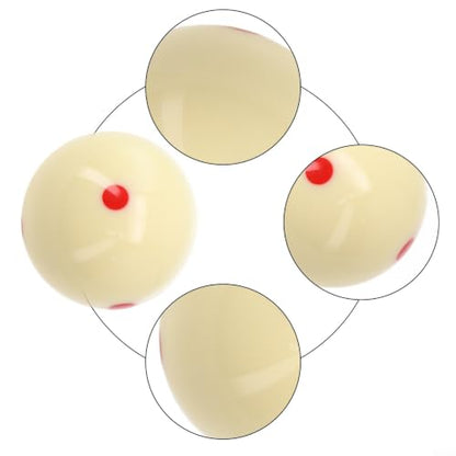 Pool Billiard Training Cue Ball Blue 6 Dot Spot Resin 2 1/4 Inch 6 Oz for Practice on Standard Tables(Red) - color: Red