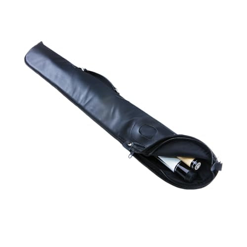 Billiard Pool Stick Bag,1 X 1 PU Pool Cue Cases,Soft 2-Piece Pool Stick Case, Pool Table Accessories（Available in 2 Colors） - color: Black