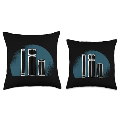 Kubb Pieces Lawn Game Player Swedish Chess Gamer Athlete Throw Pillow - size: 16x16