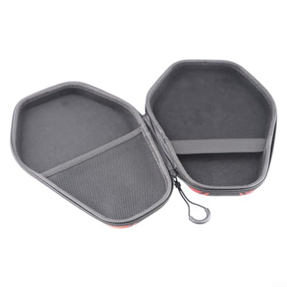 Hard Shell Table Tennis Racket Bag Paddle Case Storage Box with Hand Strap for 2 Paddles or 1 Paddle with 2 Balls(PB005-B model)