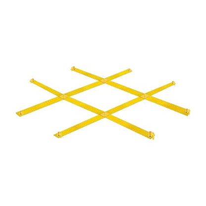 Outdoor Tac Toe Game Toss Game Set 120x120cm Classic with Ground Stakes Backyard Toy for Camping Patio Barbecue Picnic - color: yellow A