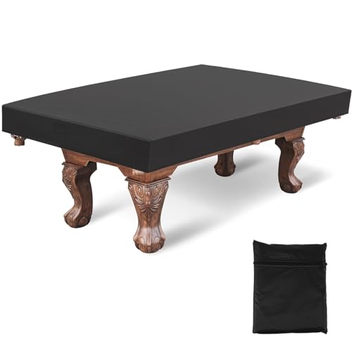 Pool Table Cover Waterproof Billiard Table Cover 7FT /8FT Tearproof Pool Table Protector Heavy-Duty 210D Oxford Cloth Snooker Table Dust Cover Machine Billiard Table Protector for Pool Table