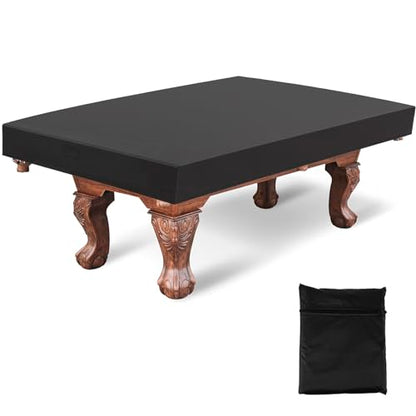 Pool Table Cover Waterproof Billiard Table Cover 7FT /8FT Tearproof Pool Table Protector Heavy-Duty 210D Oxford Cloth Snooker Table Dust Cover Machine Billiard Table Protector for Pool Table