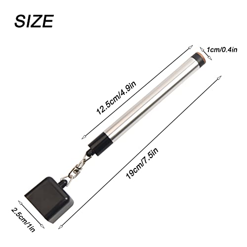 LAKE OF FIRE Pool Cue Chalk Holder – 2-in-1 Billiard Accessory with Pool Chalk Holder & Cue Tip Tool - color: Silver, style: Square