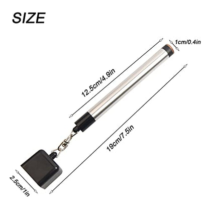 LAKE OF FIRE Pool Cue Chalk Holder – 2-in-1 Billiard Accessory with Pool Chalk Holder & Cue Tip Tool - color: Silver, style: Square