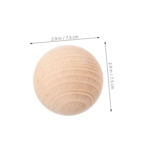 ERINGOGO Unfinished Wooden Craft Spheres Round Balls for Family Games and Backyard Fun Lightweight Replacement Croquet Balls for Outdoor Sports and Activities