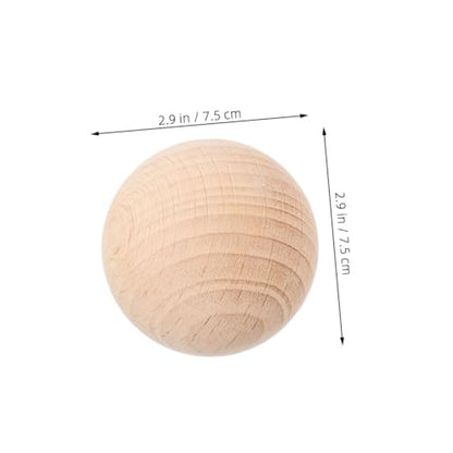 ERINGOGO Unfinished Wooden Craft Spheres Round Balls for Family Games and Backyard Fun Lightweight Replacement Croquet Balls for Outdoor Sports and Activities