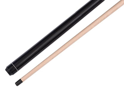 Accuplay Billiards 58" - 2 Piece Break Pool Cue Stick Made of Hardwood Canadian Maple - 23 Ounce Choose Black, Red, Green or Blue - color: Black