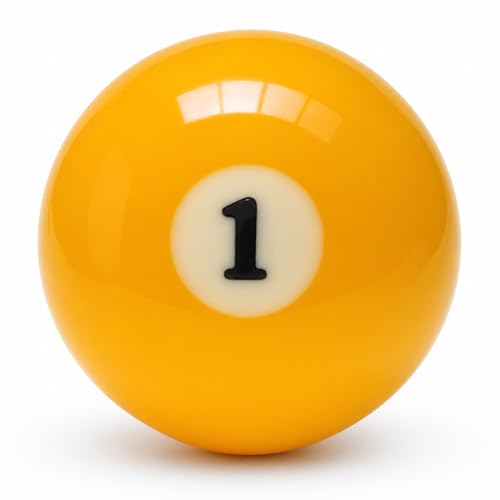 KONLLEN Single Replacement Pool Ball – 2-1/4" Regulation Size & Weight Billiard Ball Made of Phenolic Resin (Choose 1–15 or Cue Ball) - color: #1