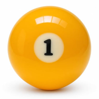 KONLLEN Single Replacement Pool Ball – 2-1/4" Regulation Size & Weight Billiard Ball Made of Phenolic Resin (Choose 1–15 or Cue Ball) - color: #1
