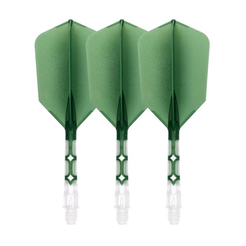 CUESOUL ROST T19 Integrated Dart Shaft and Flight Slim Shape M Size 28mm - color: Dark Green