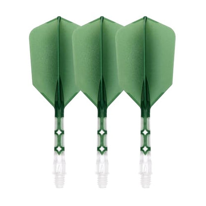CUESOUL ROST T19 Integrated Dart Shaft and Flight Slim Shape M Size 28mm - color: Dark Green