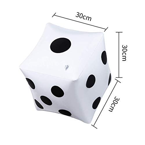 13 inch Giant Inflatable Dice Pool Toy for Lawn Game Outdoor Floor Games，Pack of 2