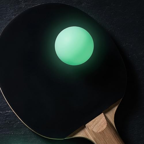 Kisangel 50pcs Lighted Ping Pong Balls - 1.6" Night Glow Table Tennis Balls for Outdoor Sports Activities - Luminous Pingpong for Party Game Props Goodie Bag