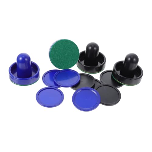 2 Sets Air Hockey Pushers Pucks Mini Air Hockey Table Kit Replacement Parts Plastic Hockey Game Accessories
