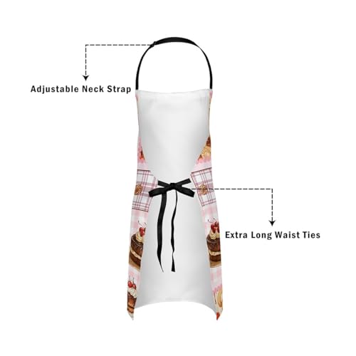 Castle Fairy Cute Rabbit Deer Kitchen Apron - color: Bear Cake Pink