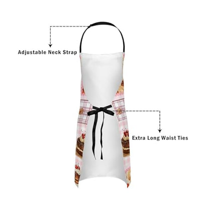 Castle Fairy Cute Rabbit Deer Kitchen Apron - color: Bear Cake Pink