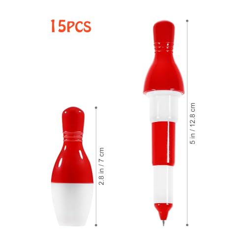 15 Pack Bowling Pin Ballpoint Set Writing Pens for Students Kids School Supplies Signing for Halloween Party Favors Bulk