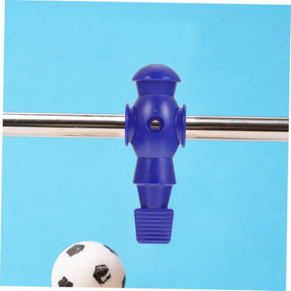 Levemolo 8Pcs Foosball Table Football Players Replacement Figures Resin Mechanical Dolls in Blue and White Lightweight Soccer Game Accessories Compatible with Standard Rods