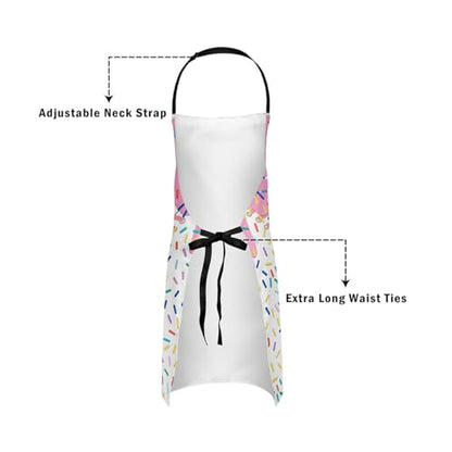 Manfei Baseball Ice Cream Kids Kitchen Apron - color: Pink