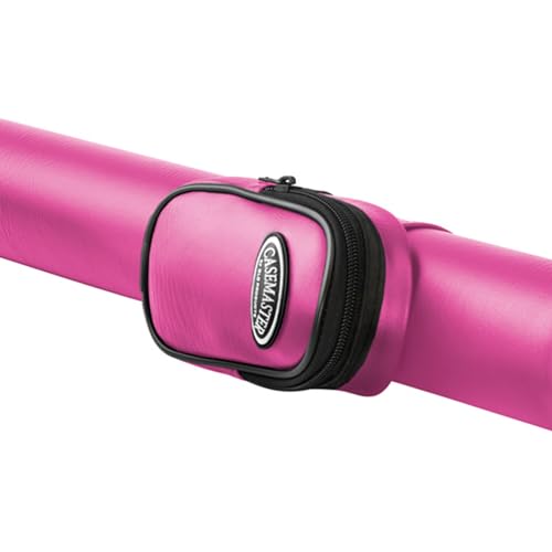 Casemaster Q-Vault Supreme Billiard/Pool Cue Hard Case, Holds 1 Complete 2-Piece Cue (1 Butt/1 Shaft) - color: Pink