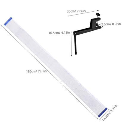 Cabilock Elastic Mesh Table Tennis Net and Post Set Portable Easy to Install for Indoor Outdoor Table Tennis Tables Training and Match Accessories