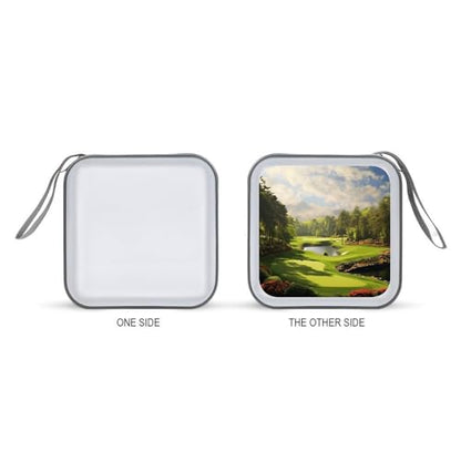 Golf Court CD Case 40 Capacity DVD Case Hard Plastic Disc Booklet VCD Storage Box Portable Zipper DVD Holder Large Media Binder for Car Home Office Travel