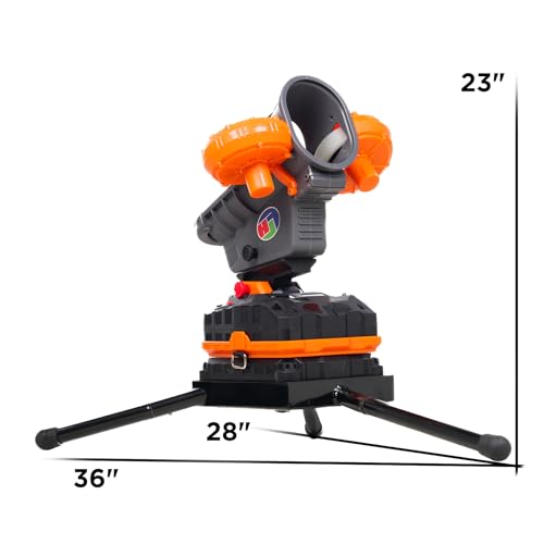 Furlihong 389BH Football Machine for Kids, Automatic & Manual Thrower, 3 Adjustable Angles, Left-Right Oscillation, Ideal for Catch & Pass Drills