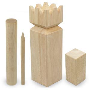 Premium Size Hardwood Kubb Yard Game Set with Backpack, Instruction Card, and Bottle Opener