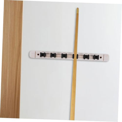 POPETPOP 2pairs Wall Mounted Billiard Cue Holder Rack Solid Wood Pool Stick Storage Slots Design for Home and Use Stylish Cue Rest Organizer for Billiard Room Decor