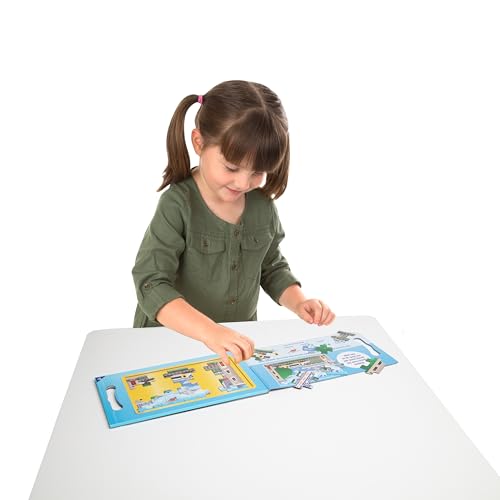 Melissa & Doug Take-Along Magnetic Jigsaw Puzzle Set – Vehicles (2 x 15 Piece) Travel Activity Toy for Preschoolers and Kids Ages 3+ - style: Vehicles
