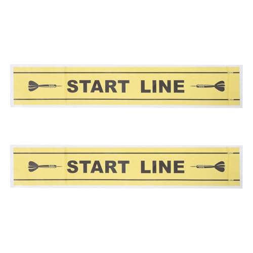 2pcs Dart Toe Line Floor Marker Sticker, Dart Throw Line Sticker, Waterproof PVC Decal for Game Room Home Bar Dartboard Accessories
