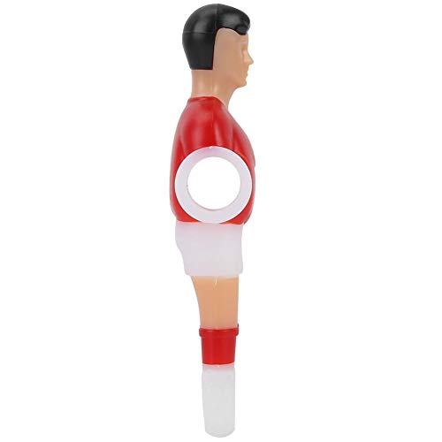 Foosball Player Replacement Parts, 4 Pieces Plastic Soccer Men in Red and Blue, 4.13 x 1.44 x 0.16 inches, for Tournament Table Games