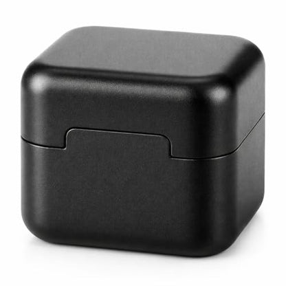 Alomejor Aluminum Portable Mini Cue Tip Chalk Holder Billiard Pool Chalks Carrier Case for Billiard Cue Billiard Accessory(Black)