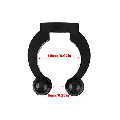 Wall Mounted Fishing Pole Holder - 20pcs Black Rubber Rod & Cue Clips for Pool & Fishing Storage Rack
