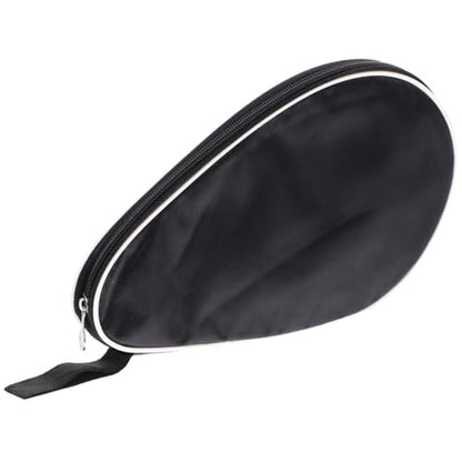 PRETYZOOM Reusable Oxford Cloth Table Tennis Racket Storage Case with Zipper and Elastic Band Protective Organizing Bag for Pong Paddle and Ball Sports Storage Bag for Daily Carry and Travel