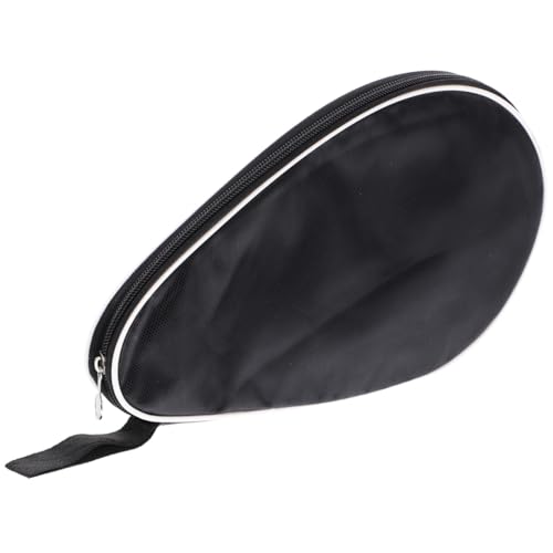 PRETYZOOM Reusable Oxford Cloth Table Tennis Racket Storage Case with Zipper and Elastic Band Protective Organizing Bag for Pong Paddle and Ball Sports Storage Bag for Daily Carry and Travel