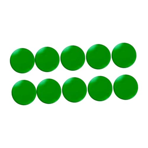 Menolana 10Pcs Pool Cue Tip Pads Ferrule Pads Acrylic Repair Part Spare Part 0.55inch Replacement Billiards Accessory for Competition - color: Green