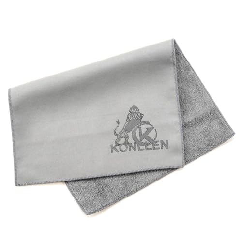 KONLLEN Billiards Billiard cue Towel - 100% Cotton Black 8-Ball Pool Cue Clean Towel Maintenance Accessories Cleaning Set Shaft Wax + Cleaning Powder + - color: Gray