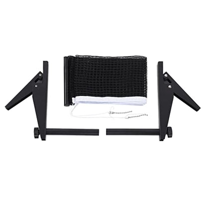 Standard Table Tennis Net Rack Set with Stainless Steel Frame and Nylon Net, Indoor Match Net Belt Bracket for Simple Installation