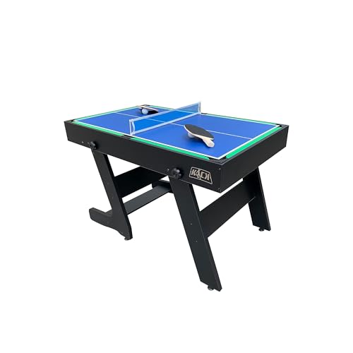 KICK Quatro 55" 4-in-1 Foldable Multi Game Table – Foosball, Billiards/Pool, Push Hockey & Ping Pong - color: Black