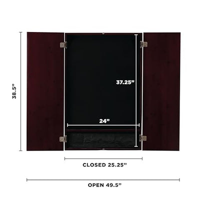 Viper Metropolitan Solid Wood Cabinet & Electronic Dartboard Play-Ready Bundle - color: Mahogany, style: Deluxe Set