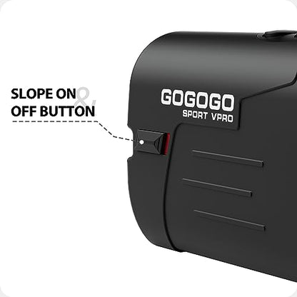 Gogogo Sport Vpro GS03 Laser Golf/Hunting Rangefinder, 1000/1200 Yards Laser Range Finder with 6X Magnification Ultra-Clear View, Lightweight, Slope, Pin-Seeker & Flag-Lock & Vibration - color: GS03MTL